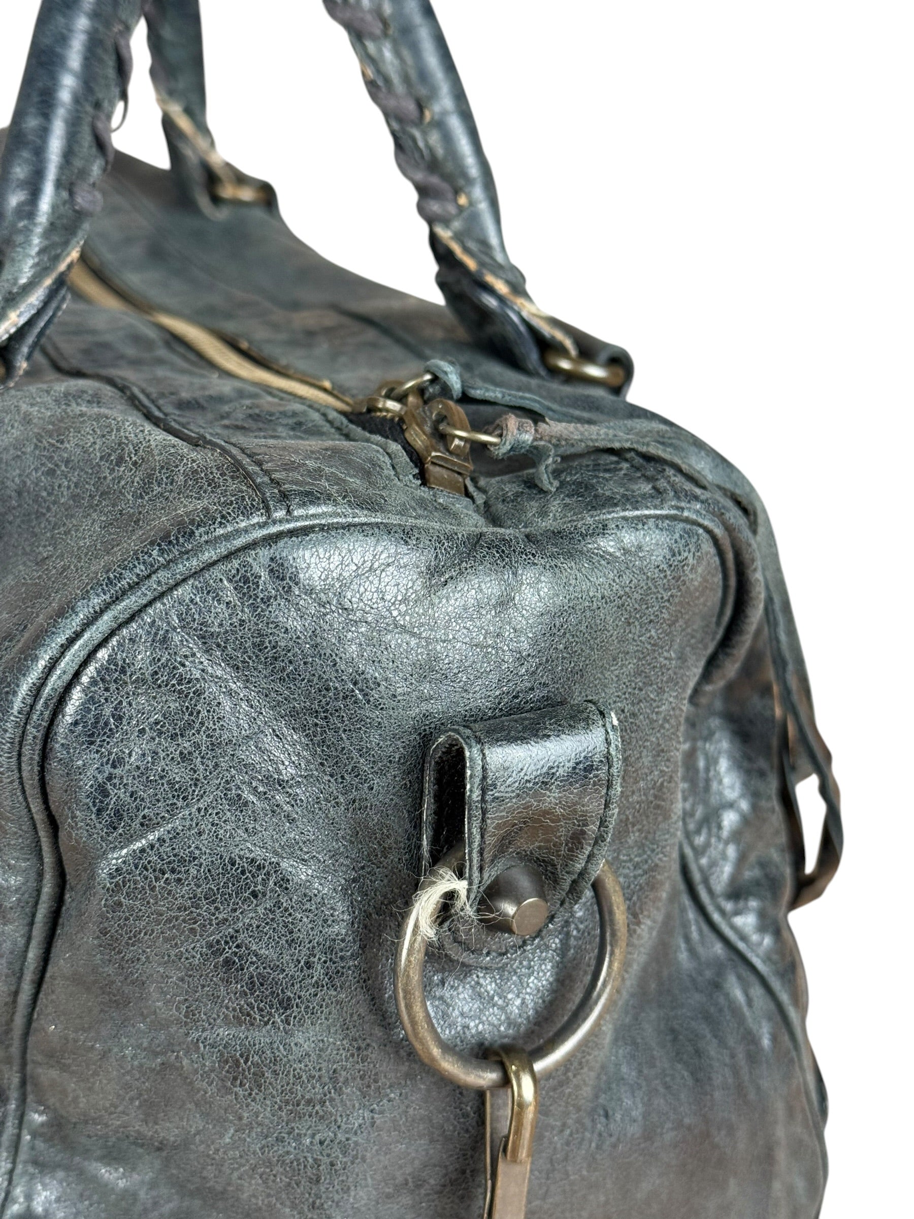 Balenciaga Vintage Dark Blue Leather Classic City Bag