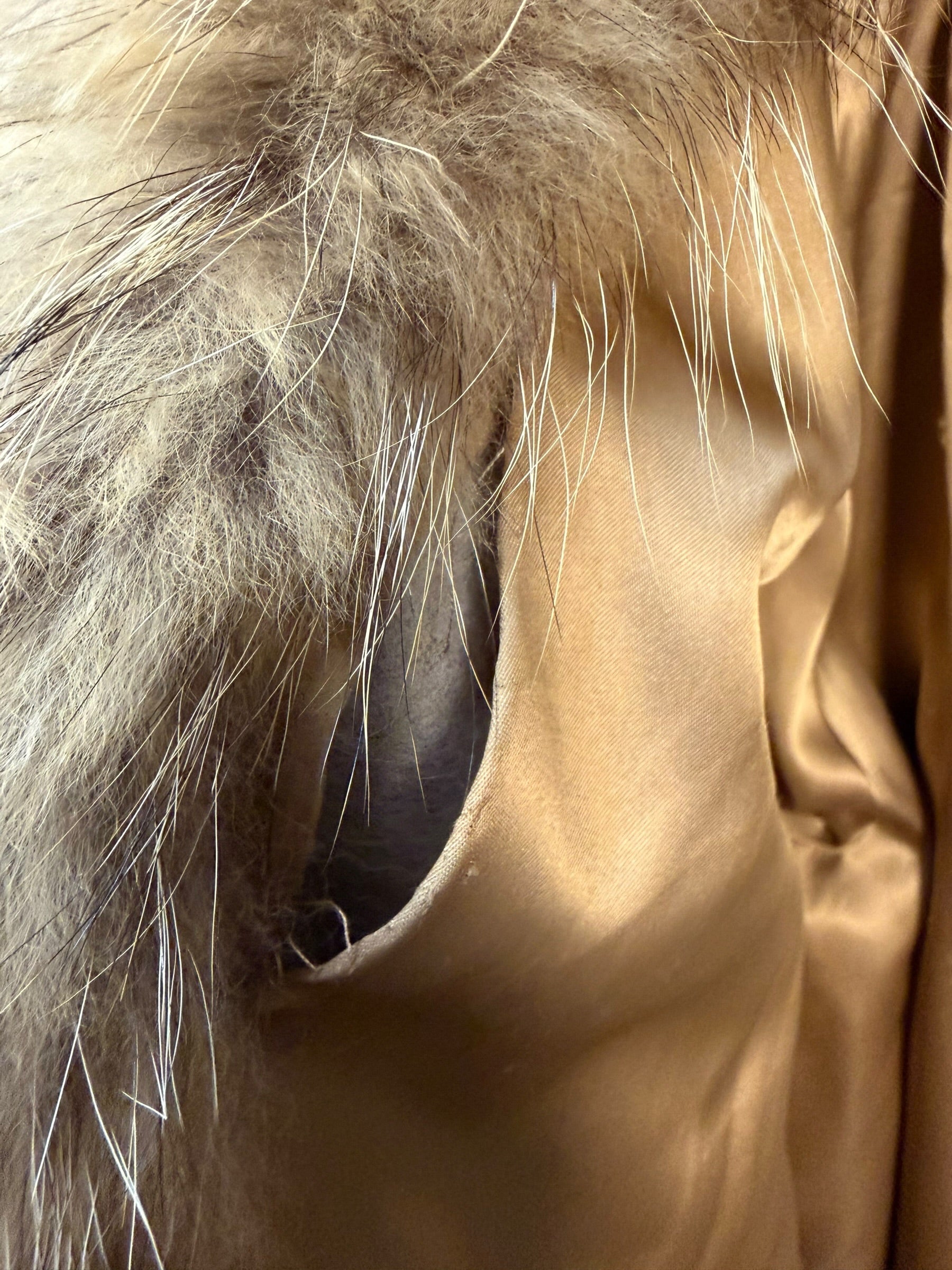 Vintage Brown Raccoon Full Length Fur Coat
