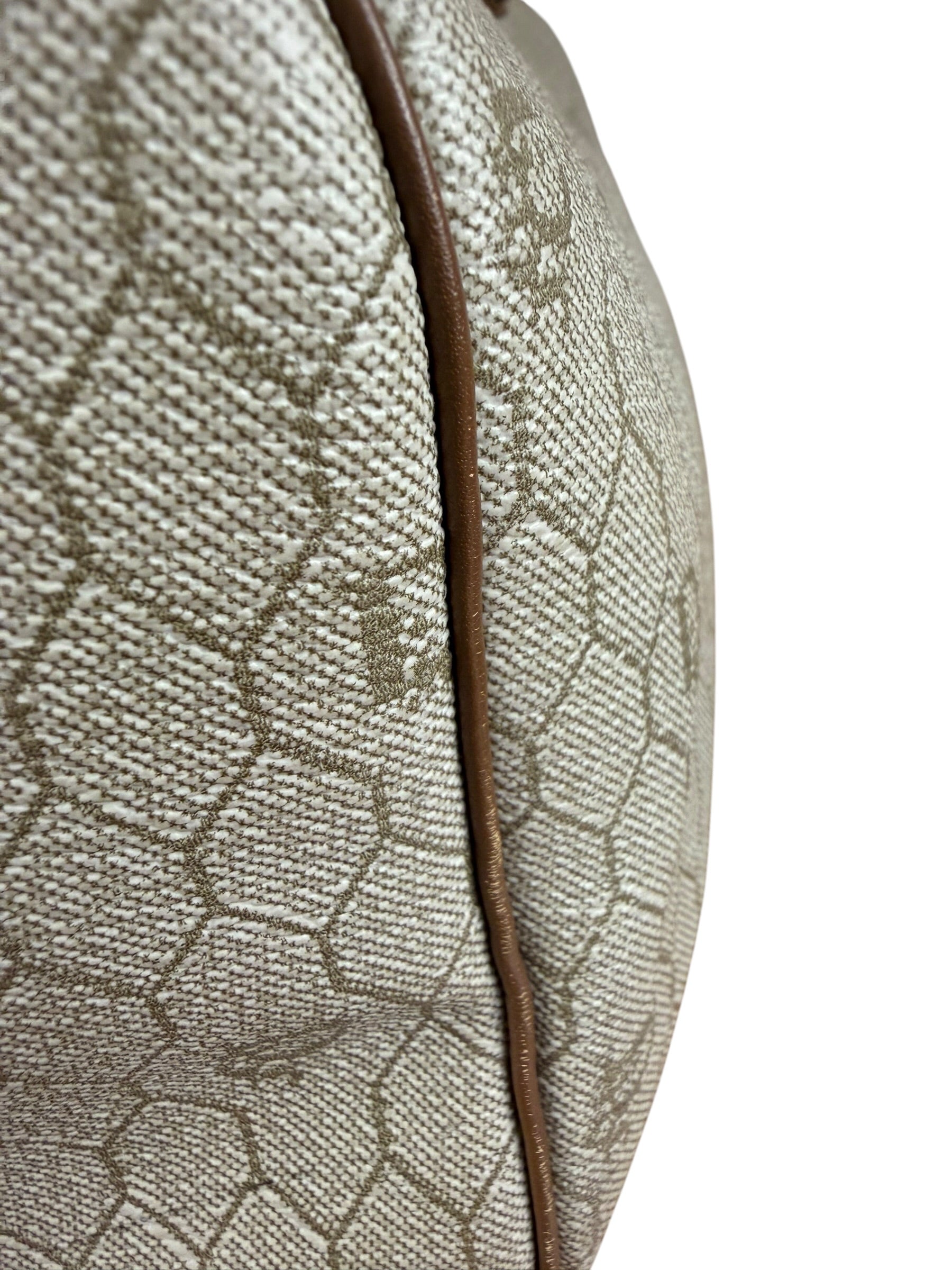 Christian Dior Vintage Beige Honeycomb Boston Bag