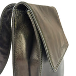 Chanel Vintage Metallic Bronze Lambskin Logo Messenger Bag 1997
