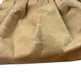 Bottega Veneta Beige Leather Kraft Paper Mini Pouch