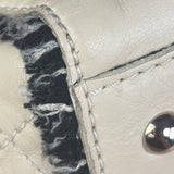 Chanel White Leather Mini Flap Shoulder Bag 1992