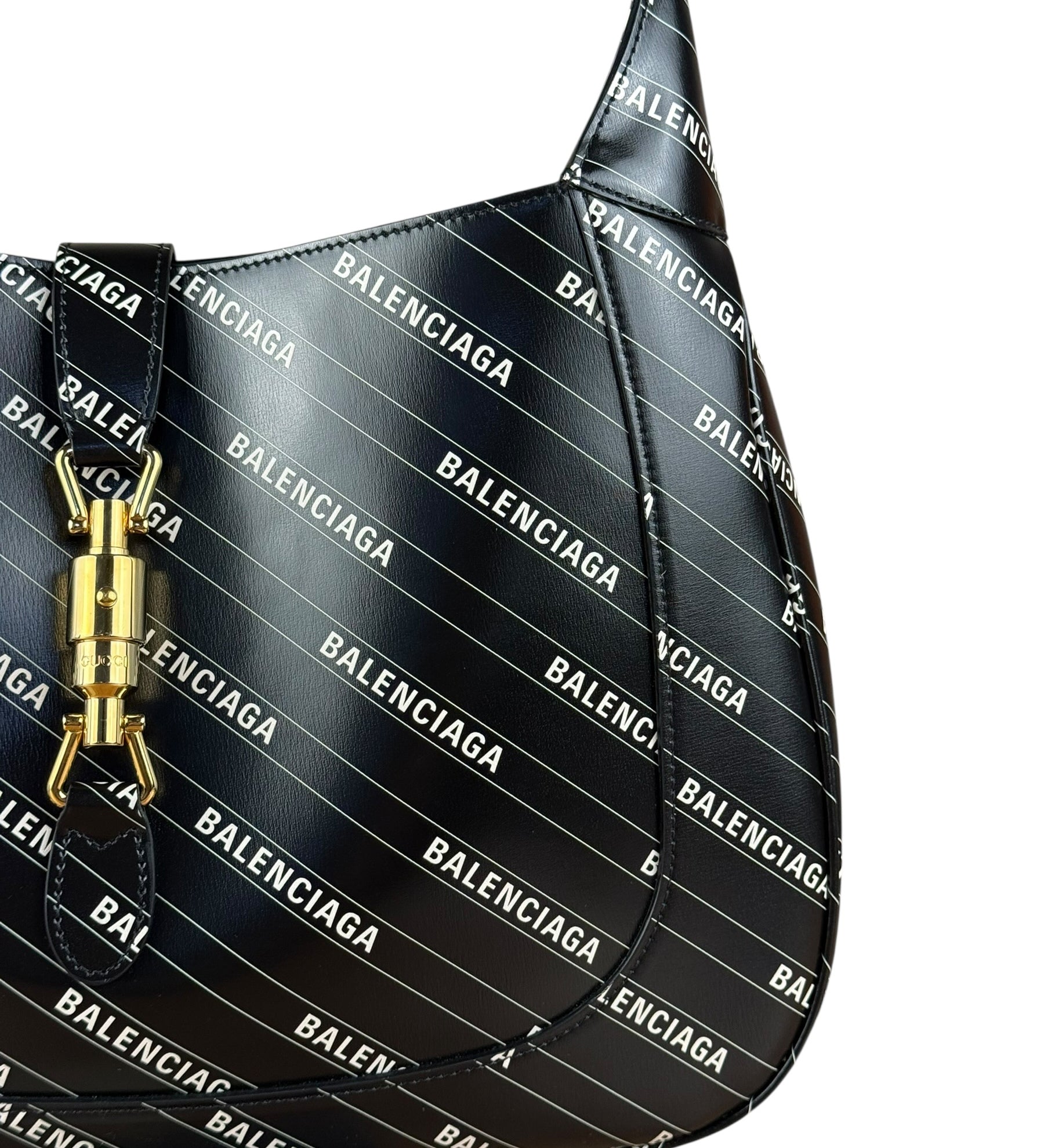 Gucci x Balenciaga Hacker Project Jackie 1961 Bag Black