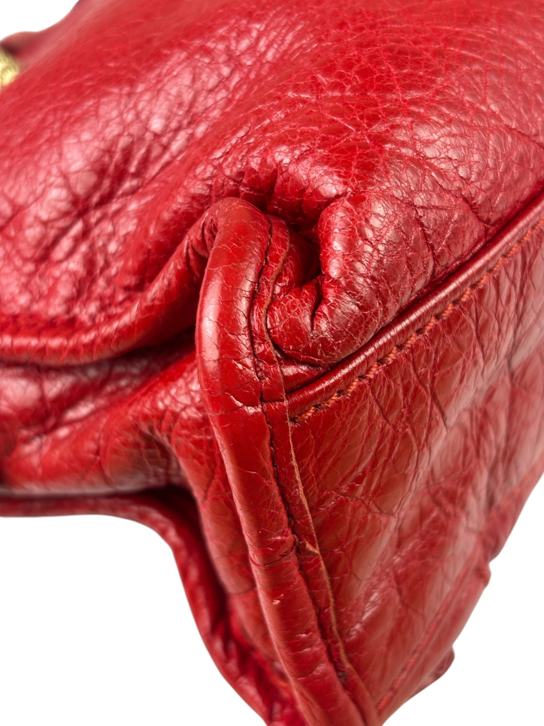 Balenciaga Red Calfskin Mini Le City Bag