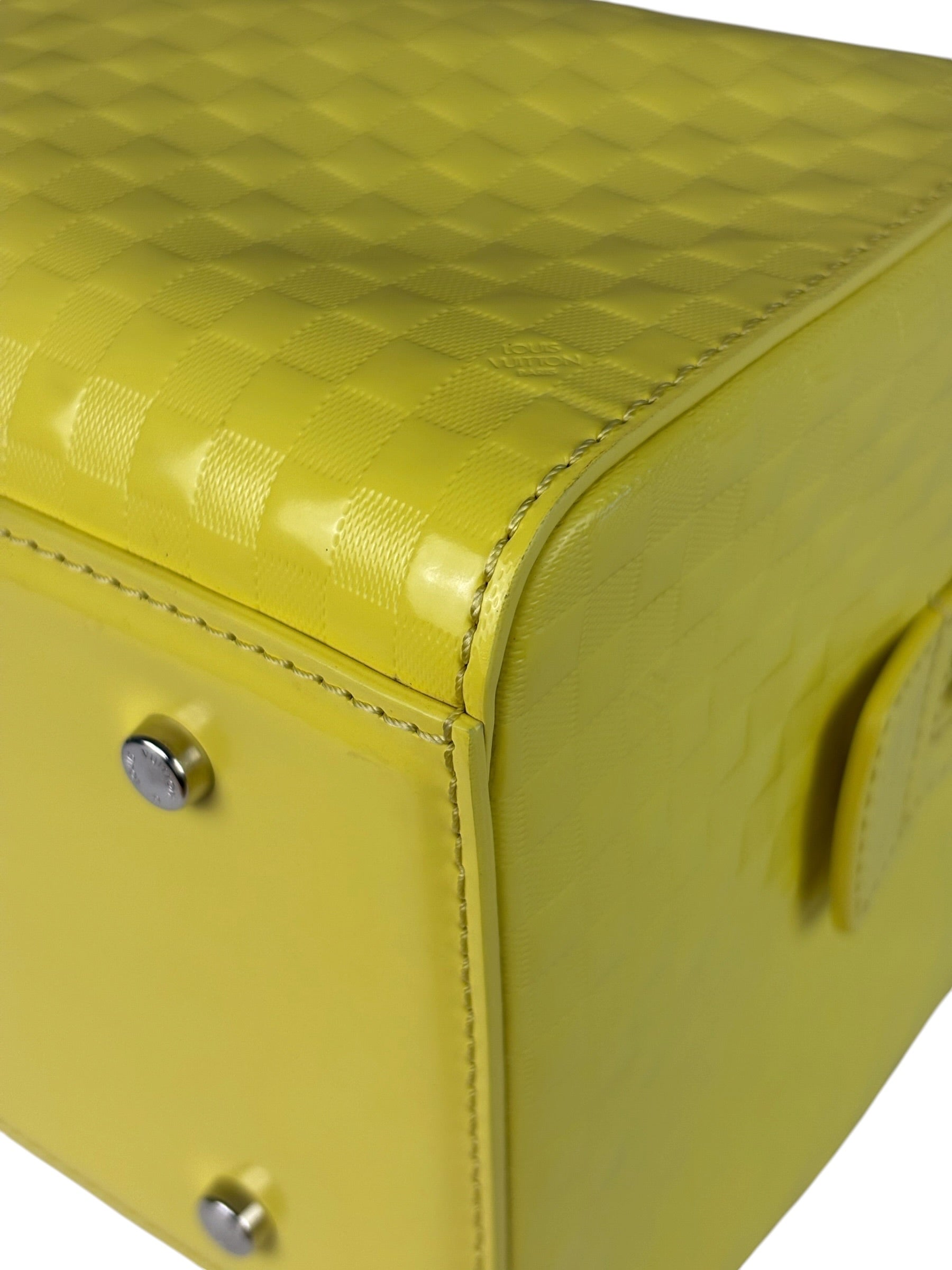 Louis Vuitton Yellow Damier Facette Cube Speedy 20
