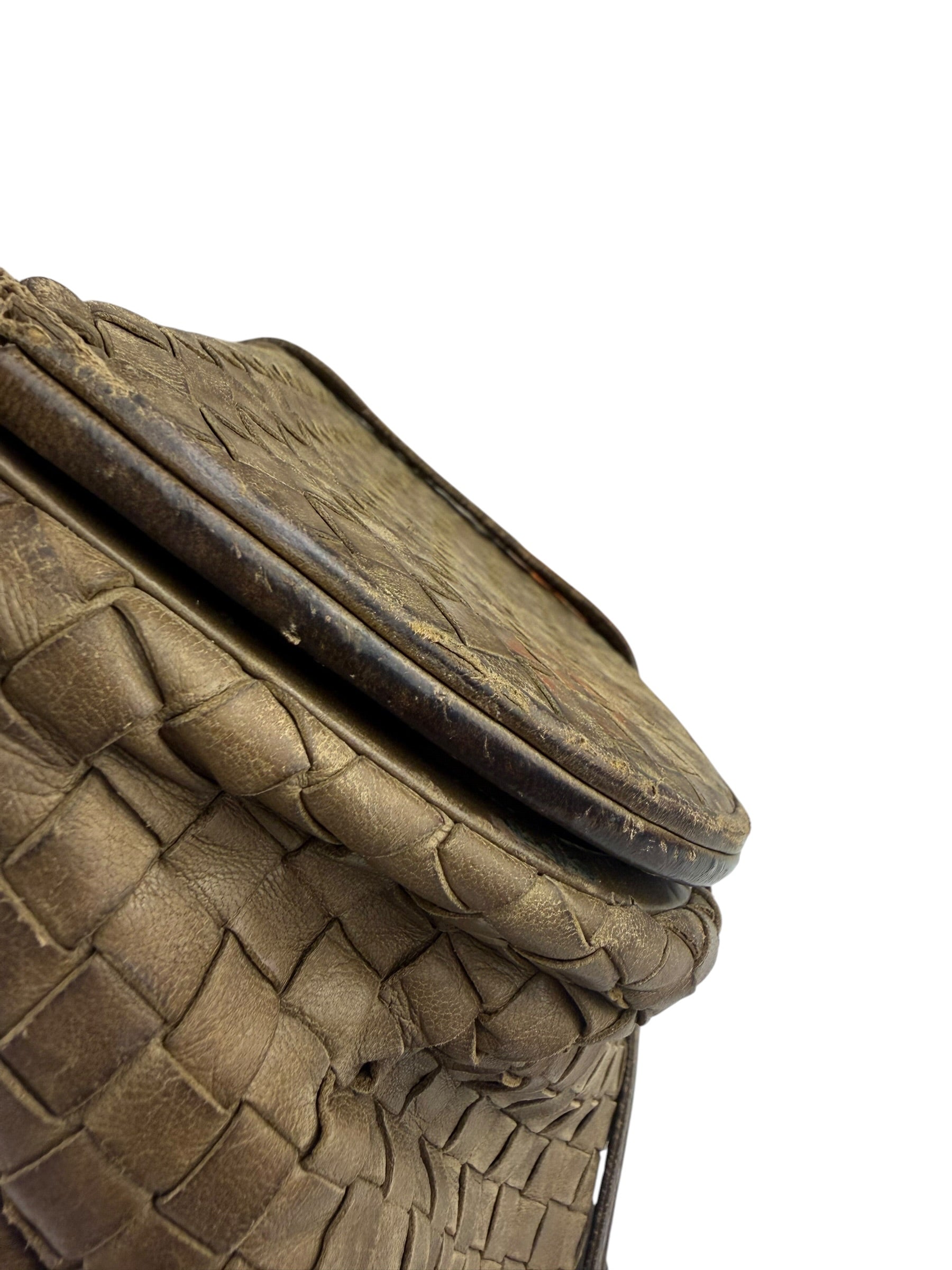 Bottega Veneta Brown Intrecciato Crossbody