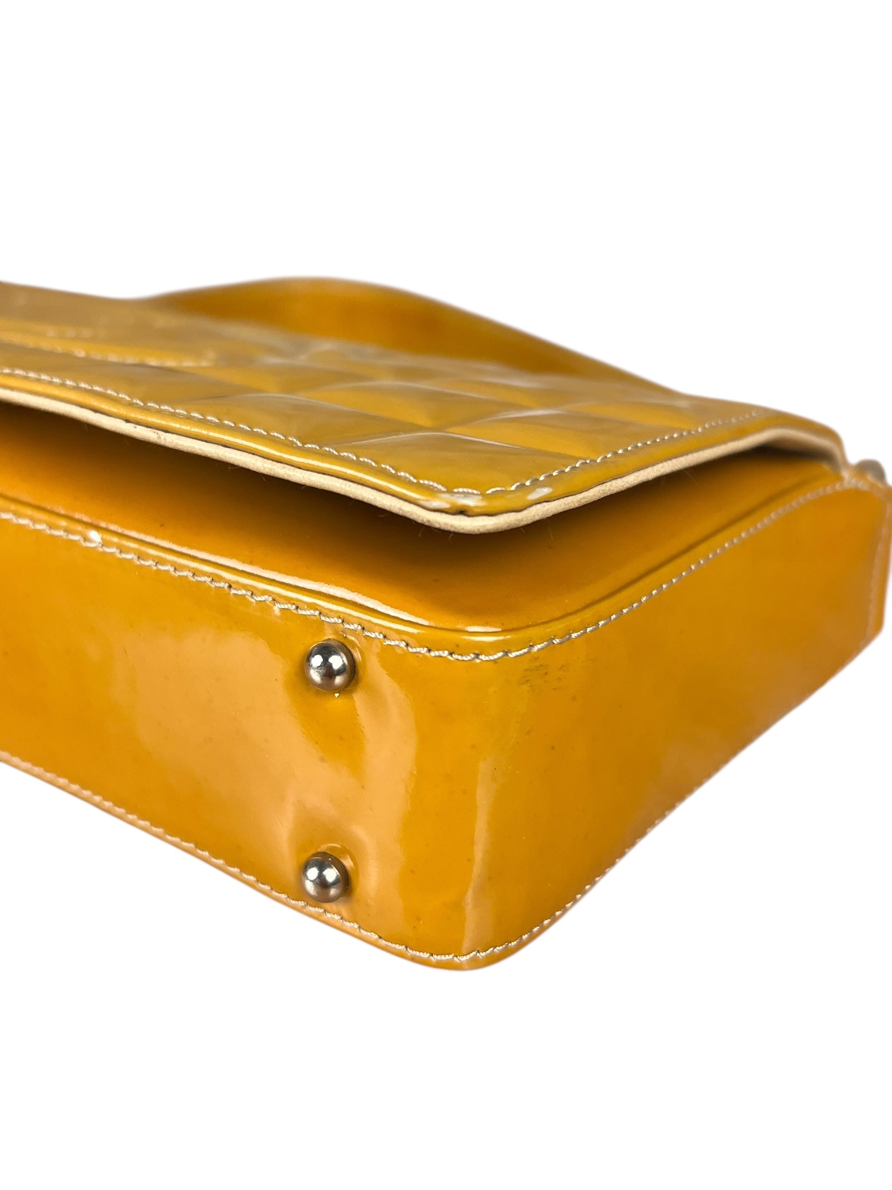 Chanel Vintage East West Patent Flap Bag