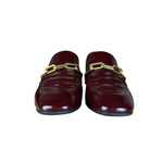 Burberry Burgundy Patent Leather Loafers