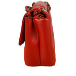 Chanel Red Chevron Leather Flap Bag 2019
