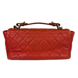 Chanel Red Quilted Caviar Leather Timeless Shoulder Bag 2012