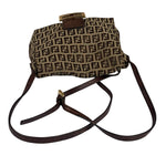 Fendi Canvas Monogram Zucchino Shoulder bag
