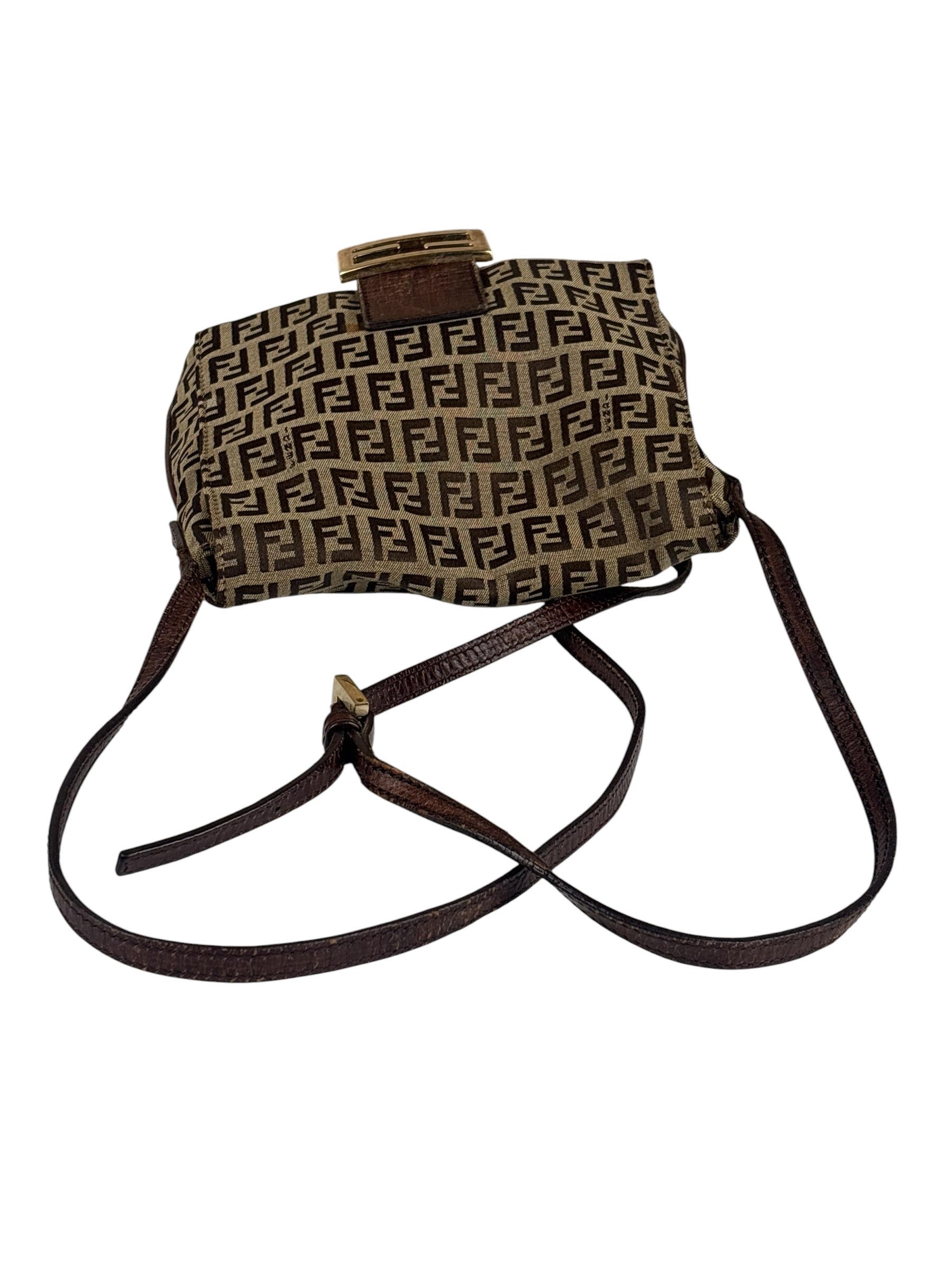 Fendi Canvas Monogram Zucchino Shoulder bag
