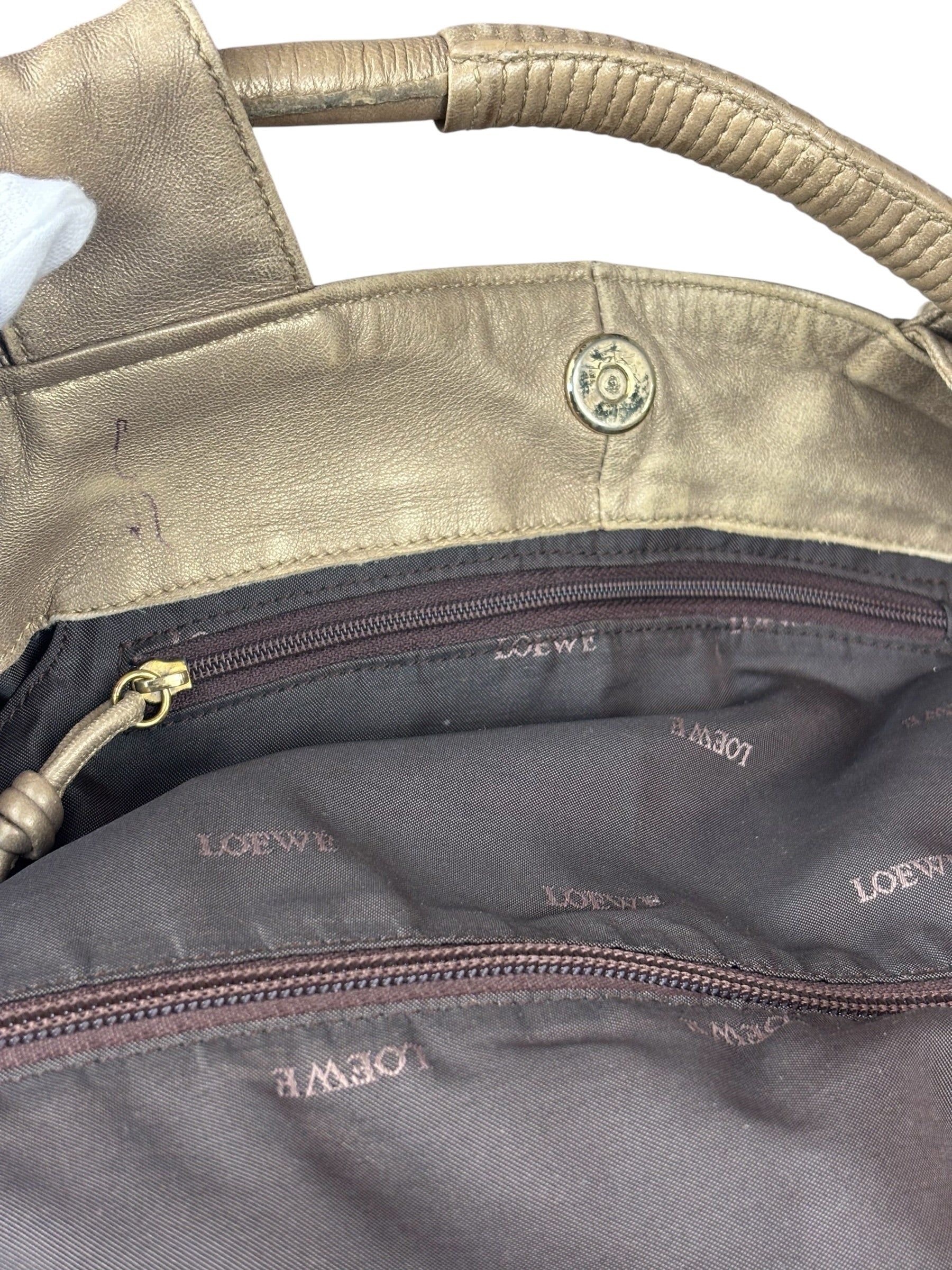 Loewe Metallic Leather Nappa Air Handbag