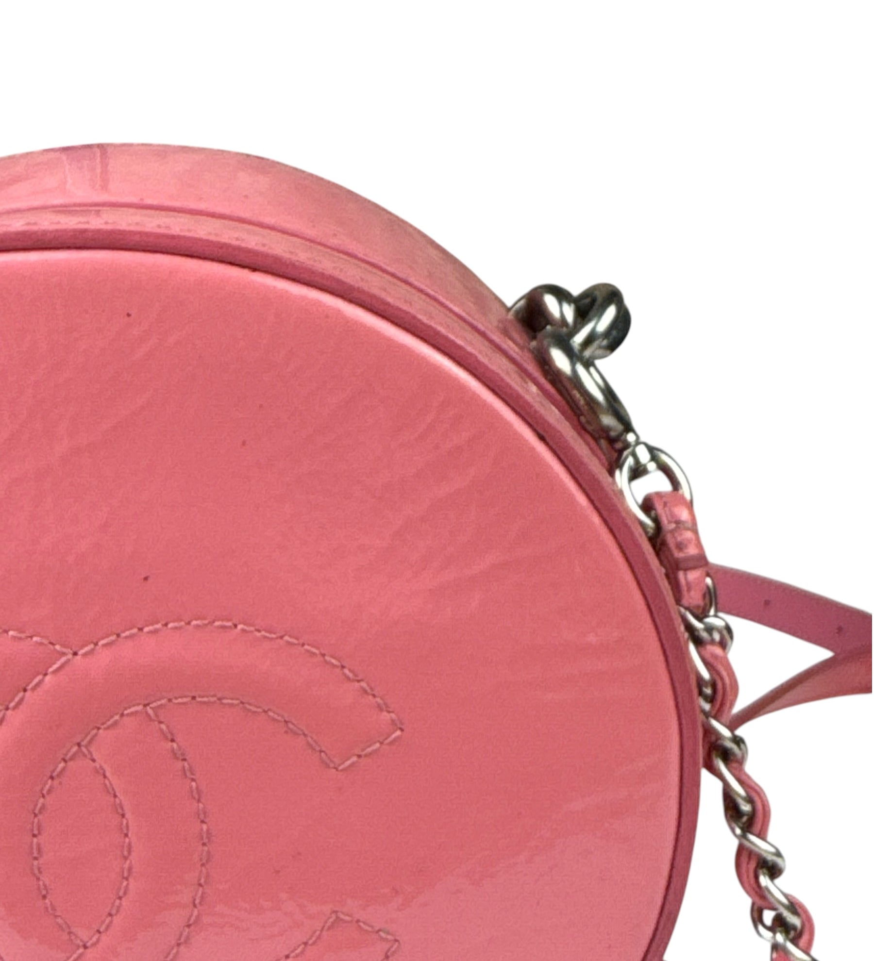 Chanel Pink Patent Leather Round as Earth Two-Way Bag 2018