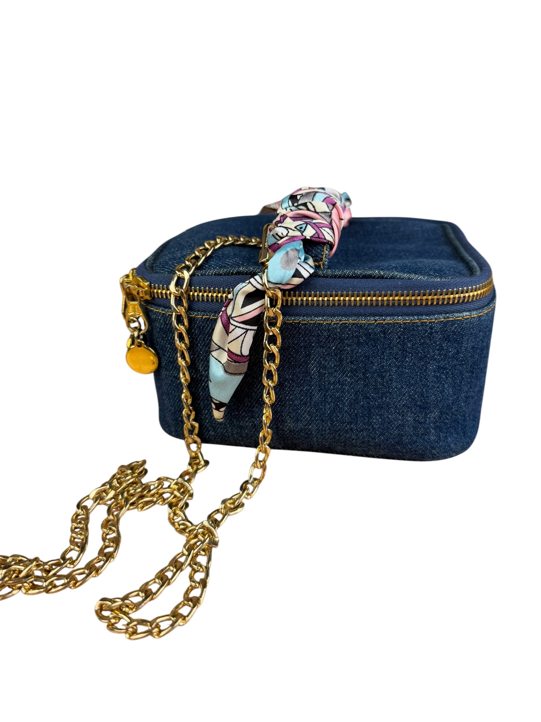 Chanel Denim Vanity Case Handbag 1997
