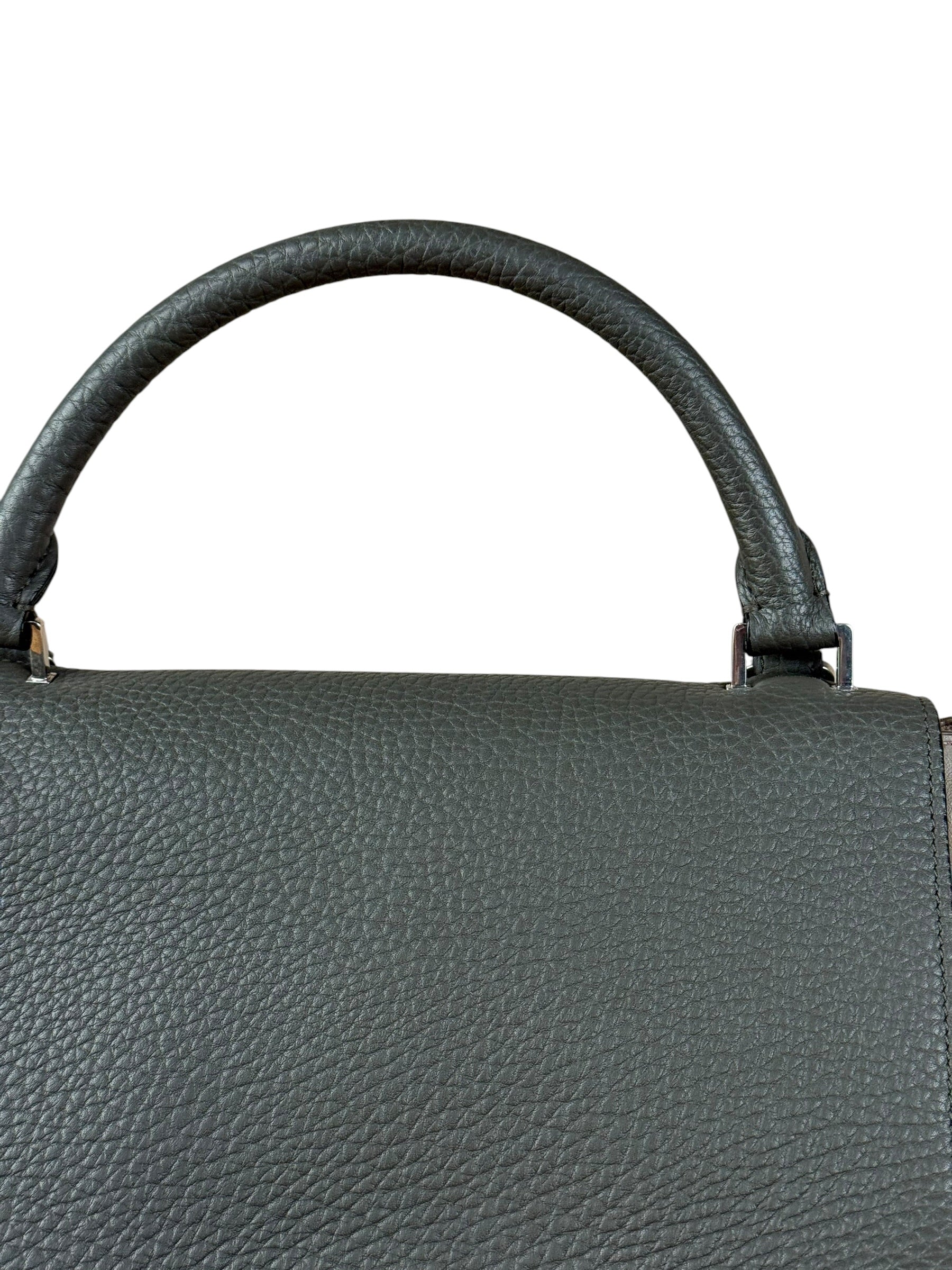 Celine Tricolor Trapeze Pebbled Leather Hand Bag