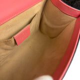 Gucci GG Pink Embossed Leather Small Padlock Chain Bag