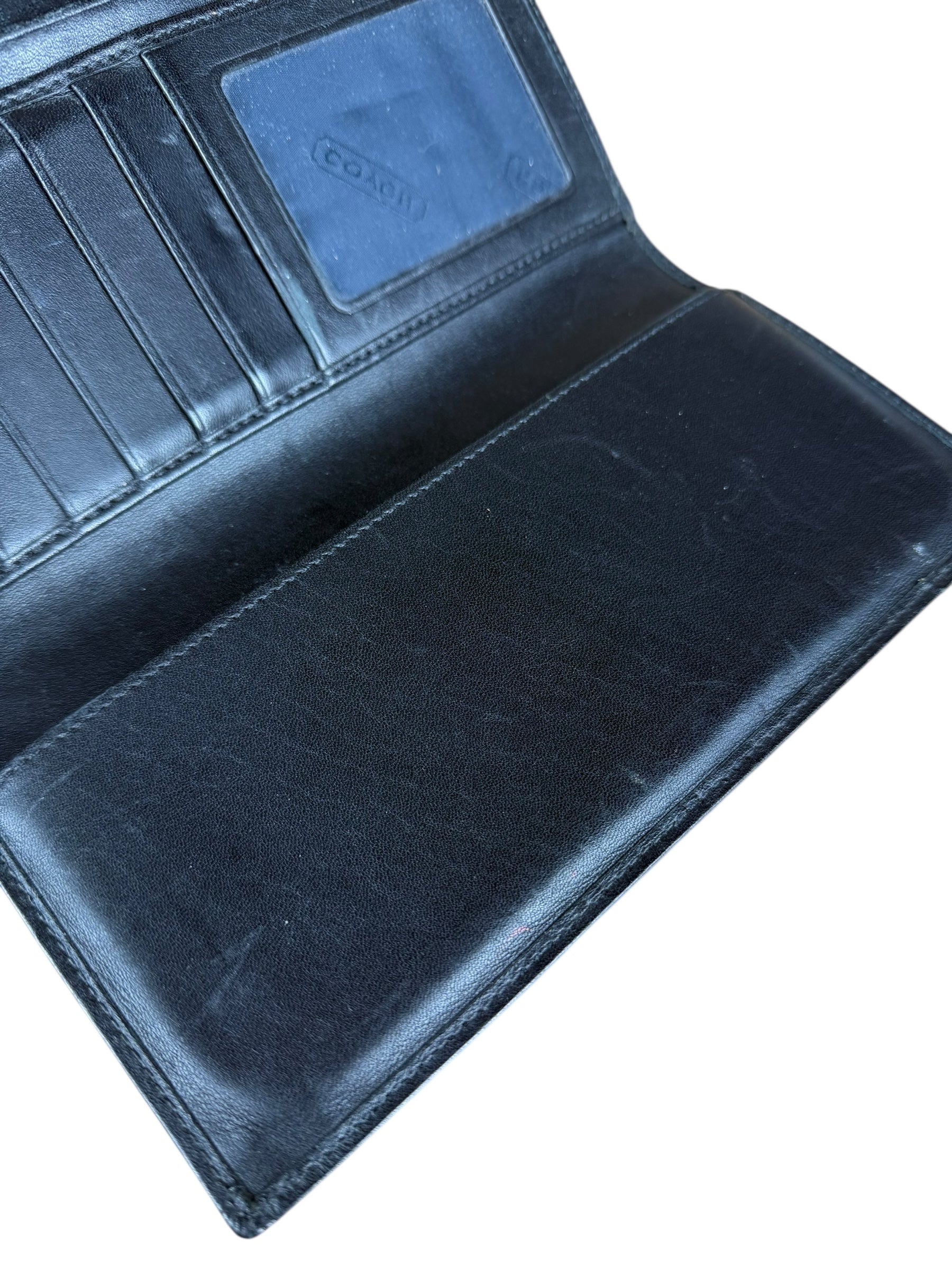 Coach Vintage Signature C Long Wallet Black