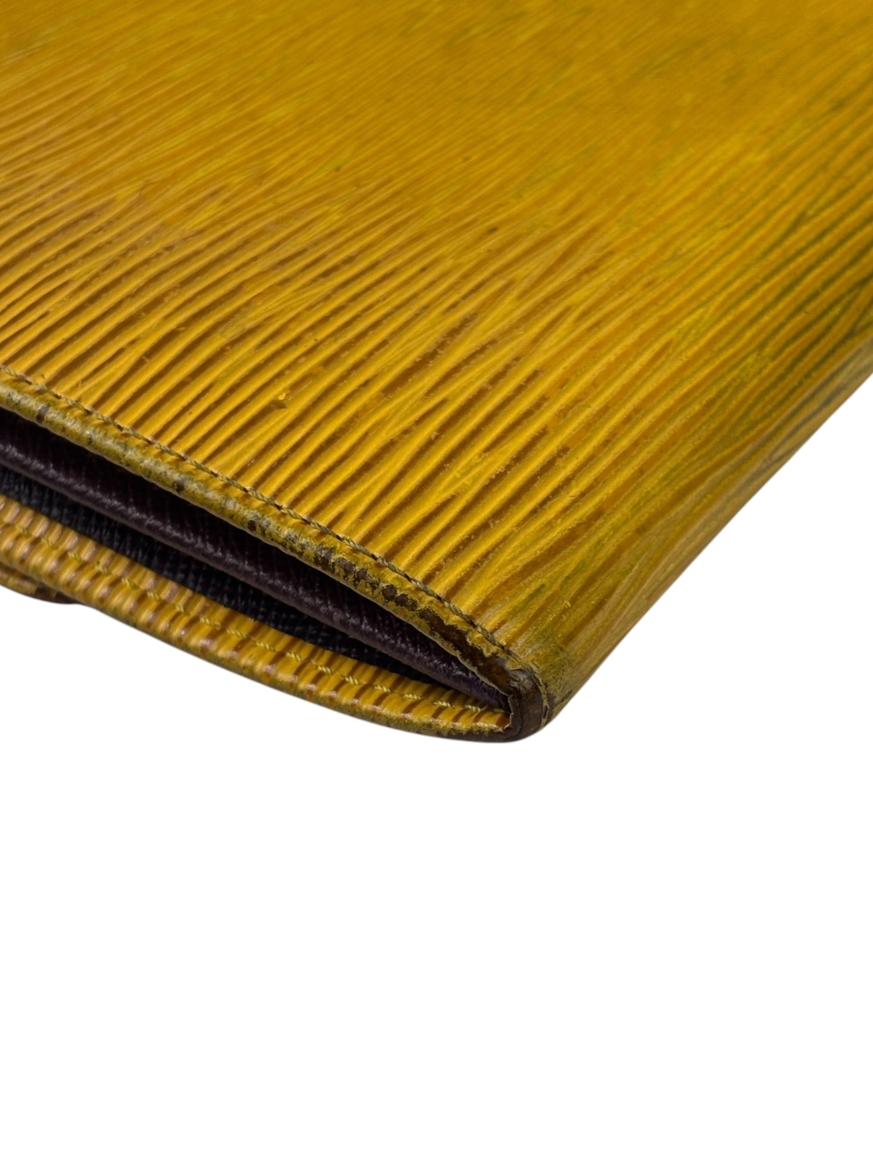 Louis Vuitton Yellow Epi Leather Long Wallet