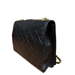 Chanel Black Diamond Stitch CC Timeless Chain Flap Bag '89-'91
