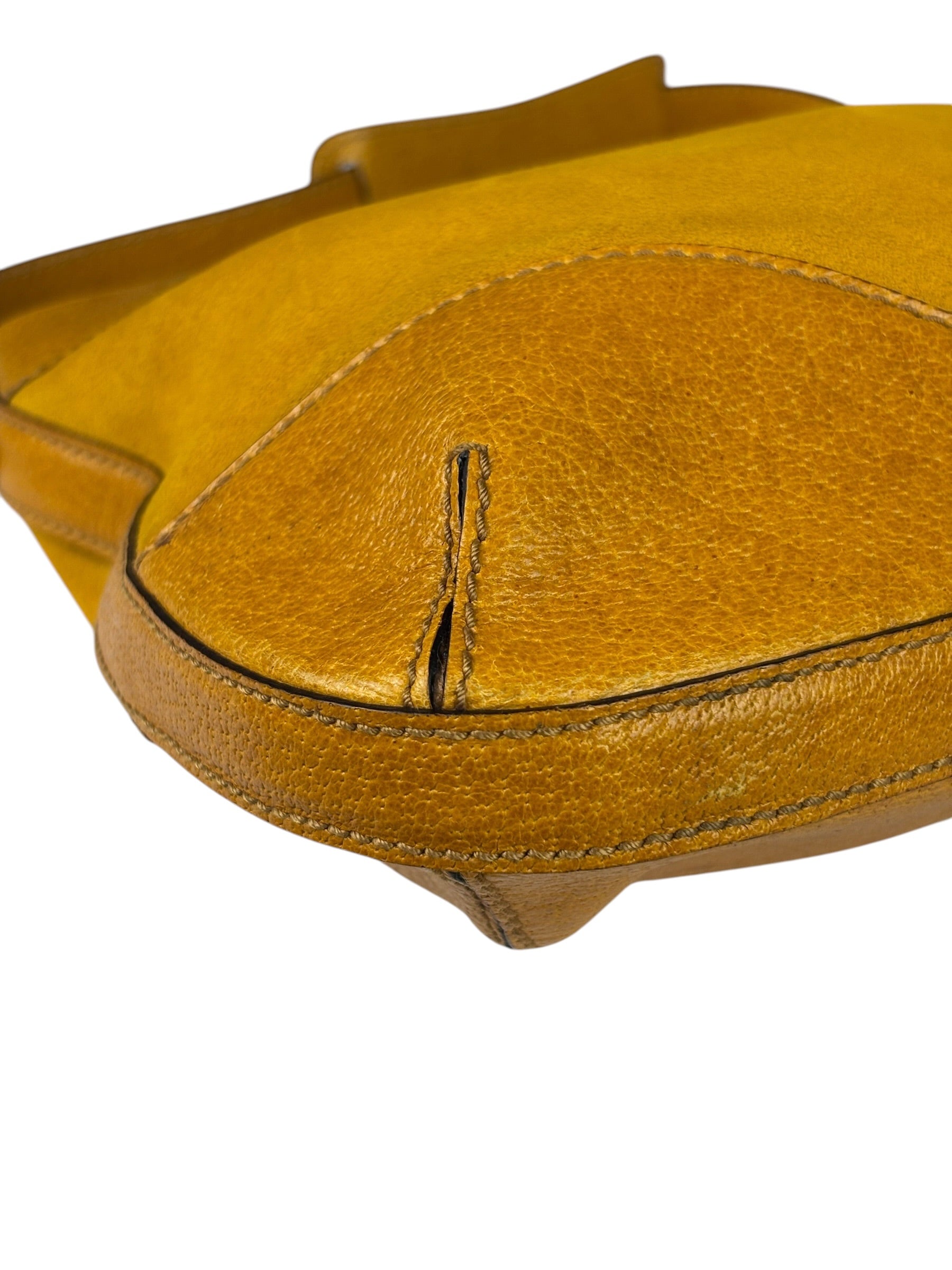 Gucci Mustard Yellow Suede/Leather Trim Hasler Horsebit Hobo Bag