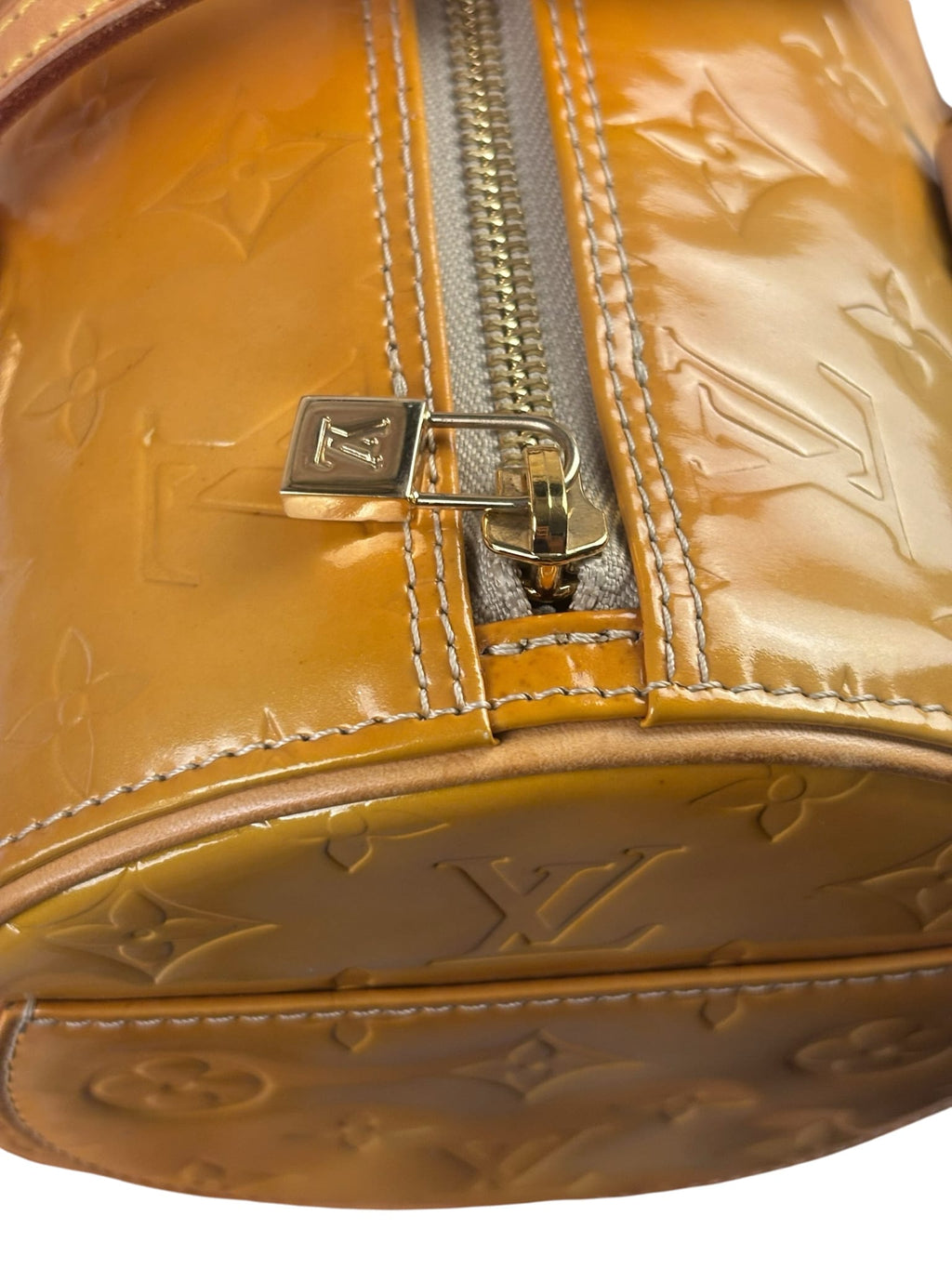 Louis Vuitton Yellow Vernis Bedford Handbag