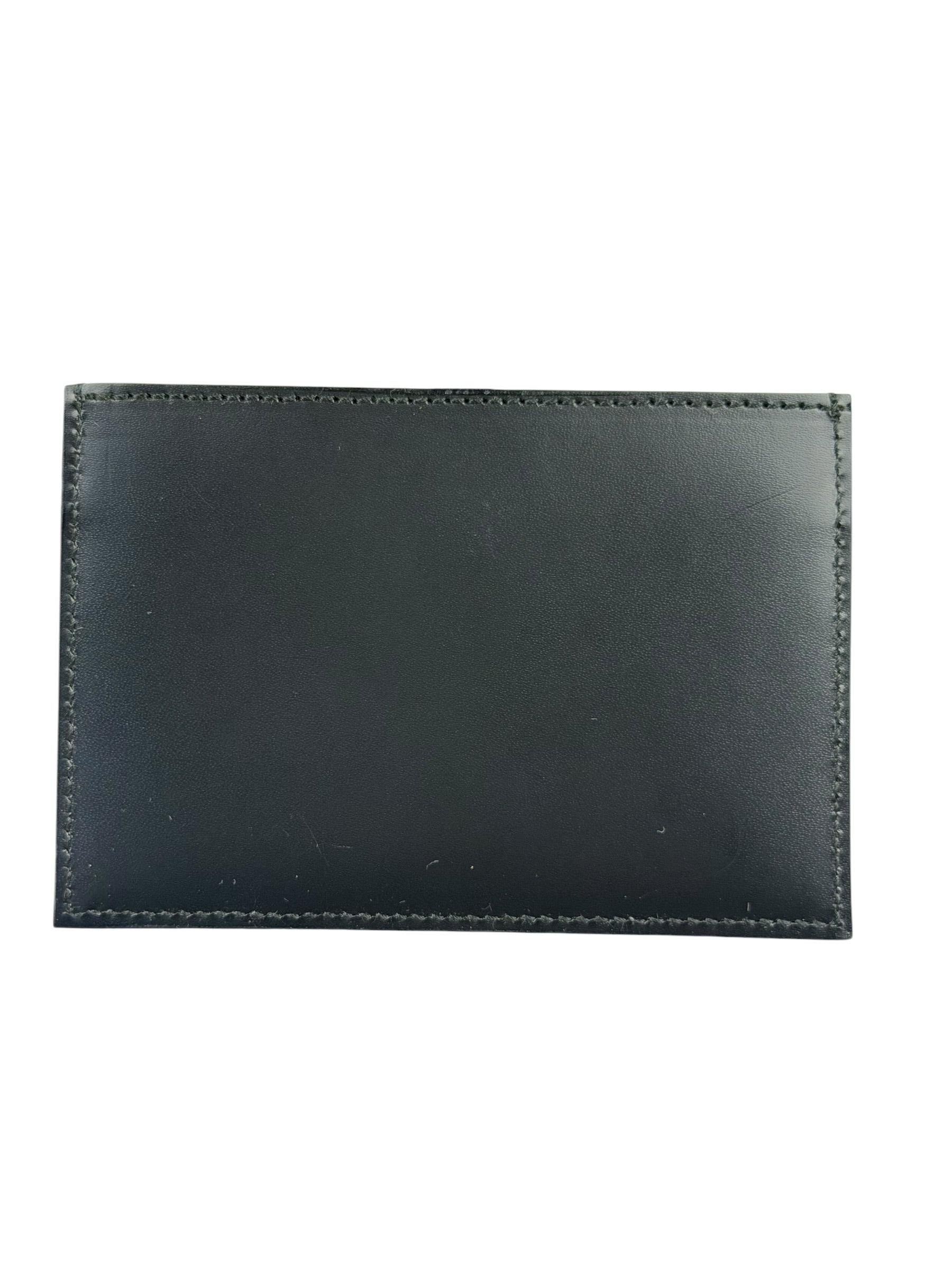 Salvatore Ferragamo Black Leather Card Holder