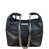 Gucci Black Leather Chain Hobo Bag