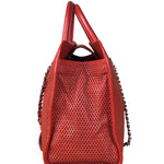 Chanel Red Perforated Leather Up in the Air 2Way Tote 2014