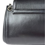 Chanel Black Leather Mademoiselle Accordion Flap Bag 2000