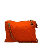 Chanel Orange Quilted Nylon Classic Jersey Camera Bag 2012