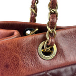 Chanel Bi-Color Burgundy Quilted Soft Elegance Tote 2014