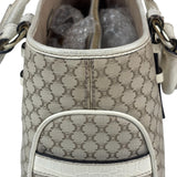 Celine Beige Leather Trim Macadam Boogie Tote
