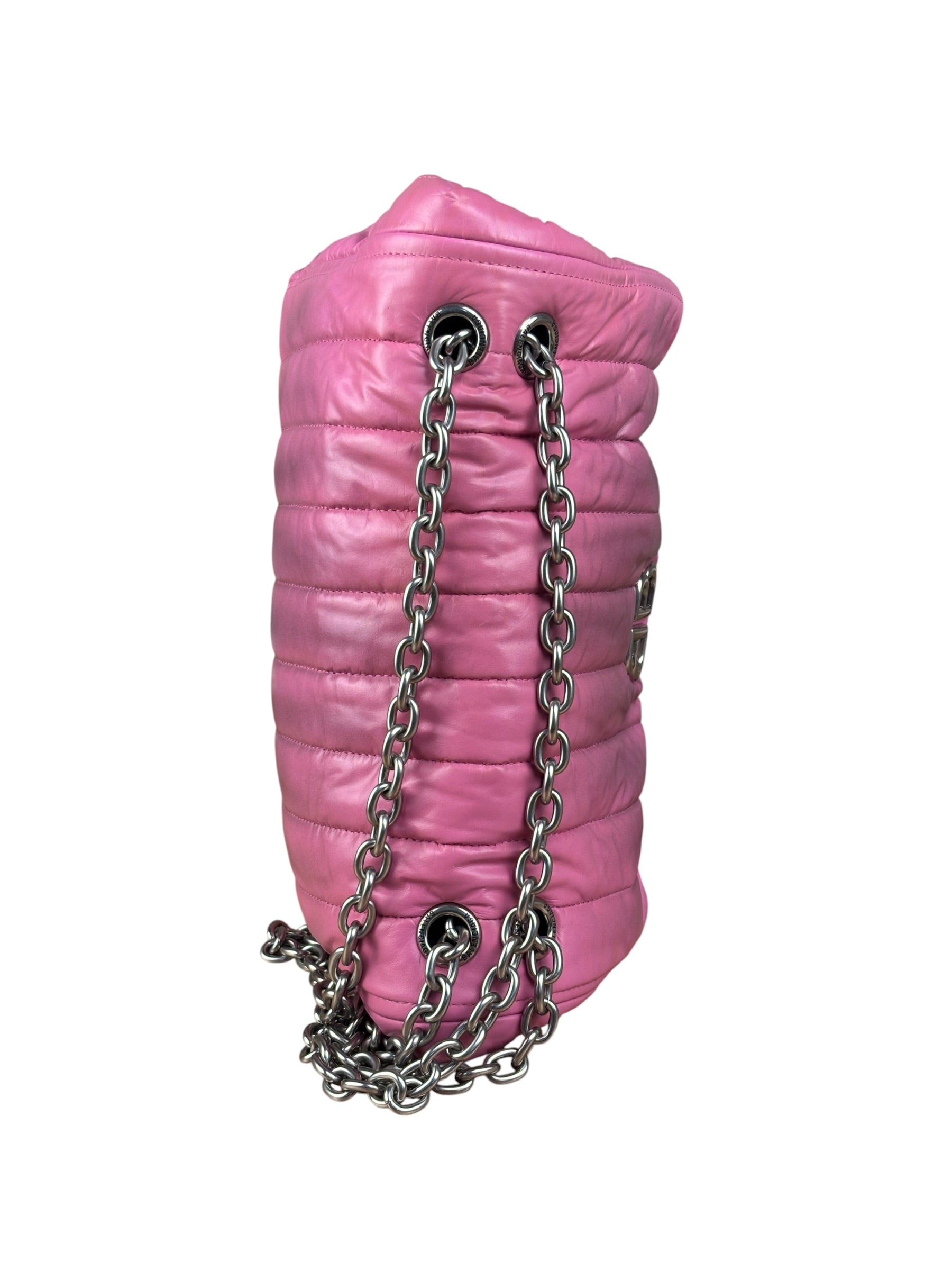 Balenciaga Pink Quilted Leather Chain Shoulder Bag