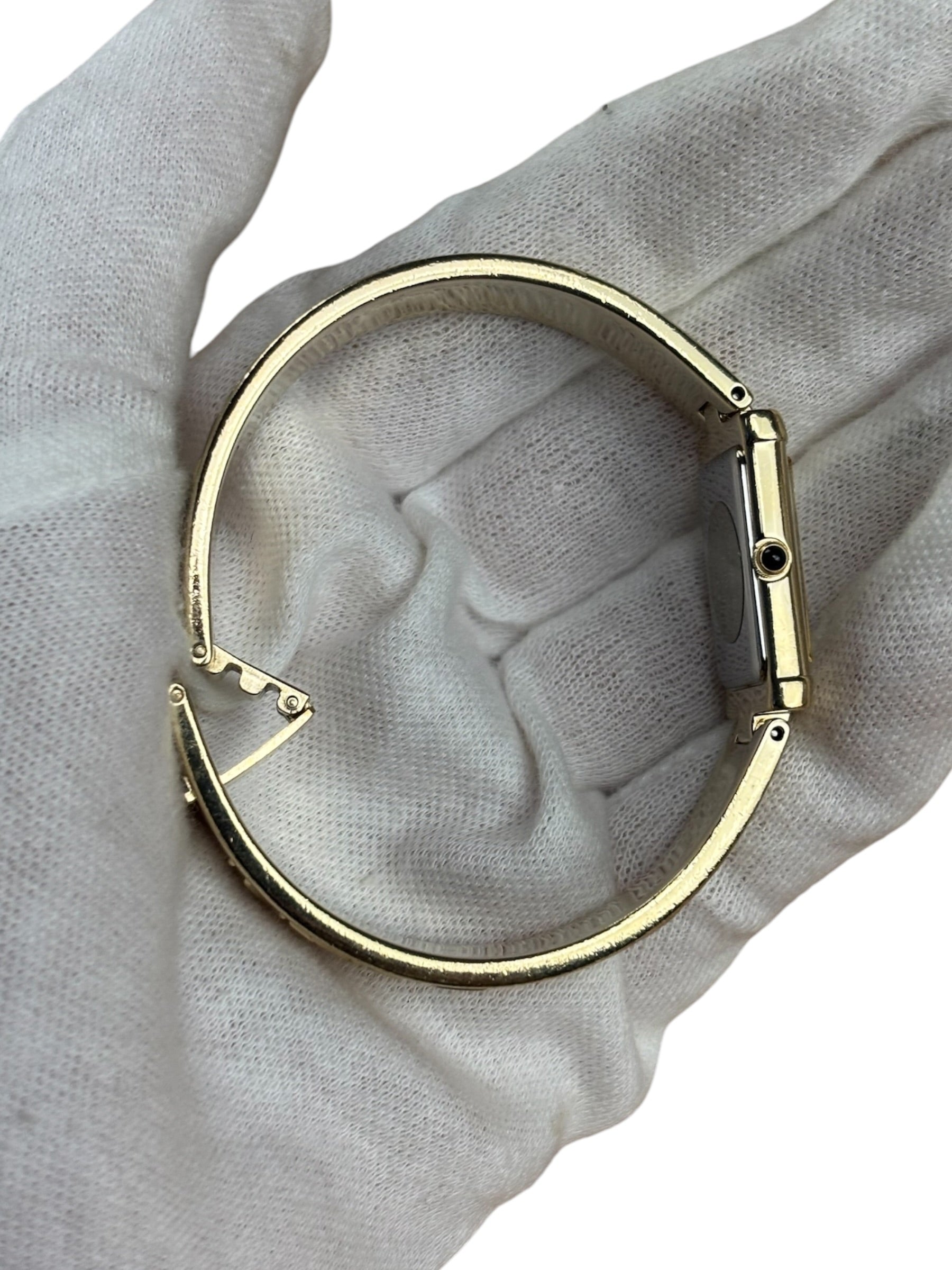 YSL Mother of Pearl Dial 40th Anniversary Gold Bangle