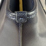 Coach Navy Crossgrain Leather City Zip Shoulder Bag