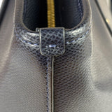 Coach Navy Crossgrain Leather City Zip Shoulder Bag