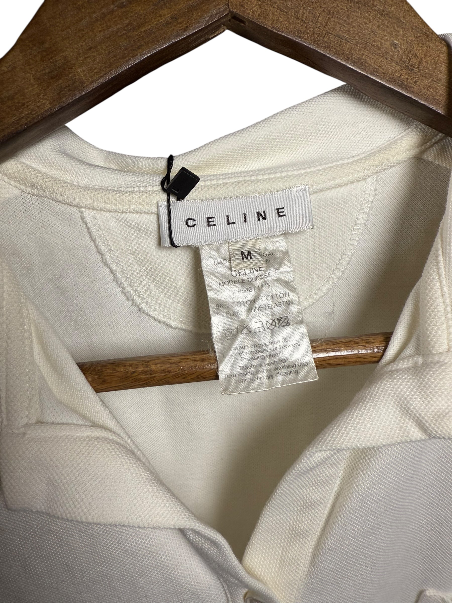 Celine Sleeveless Button Up Polo