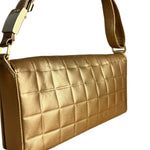 Chanel Gold Leather East West Shoulder Bag 2001