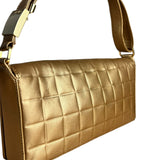 Chanel Gold Leather East West Shoulder Bag 2001