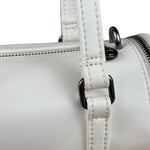 Telfar White Leather Duffle Two-Way Bag
