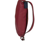 Coach Burgundy Pebbled Leather Flap Pochette