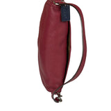 Coach Burgundy Pebbled Leather Flap Pochette