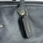 Coach Black Leather City Zip Tote Bag
