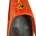 Chanel Red & Navy Trapezoid Flap Bag 1992