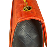 Chanel Red & Navy Trapezoid Flap Bag 1992
