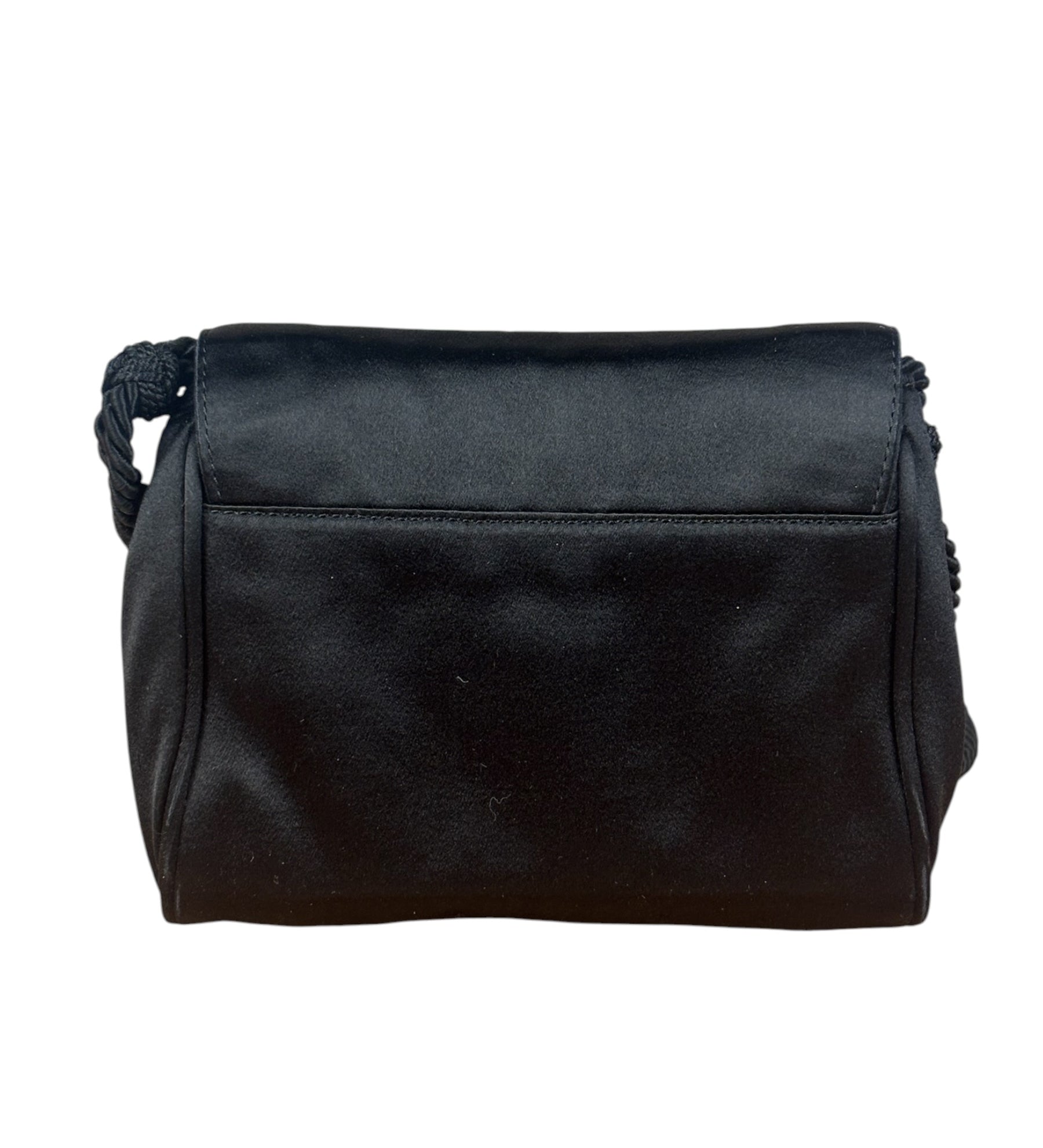 Prada Vintage Black Satin Mini Shoulder Bag