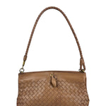 Bottega Veneta Brown Woven Intrecciato Pochette