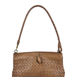 Bottega Veneta Brown Woven Intrecciato Pochette