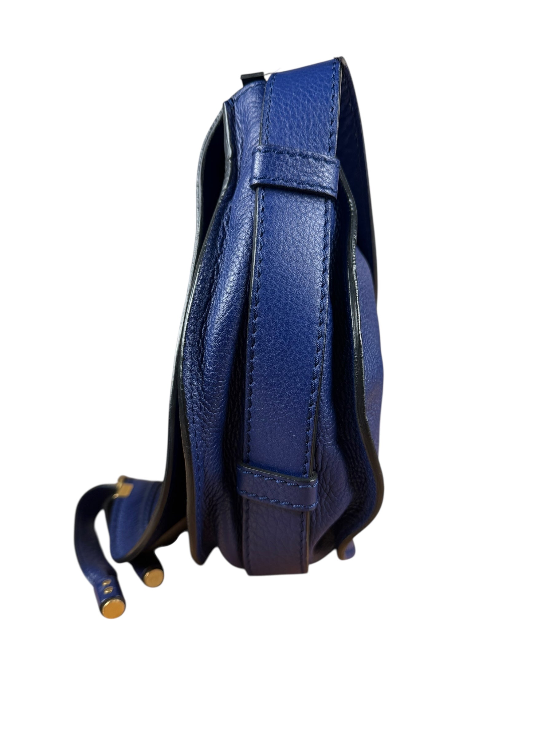 Chloe Large Marcie Saddle Bag Blue